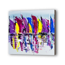 Load image into Gallery viewer, Abstract Art Boat Hand Painted Oil Painting / Canvas Wall Art UK HD06739
