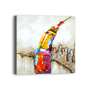 Town Hand Painted Oil Painting / Canvas Wall Art UK HD06745