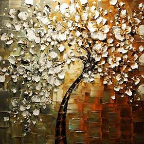 Tree Hand Painted Oil Painting / Canvas Wall Art UK HD06749