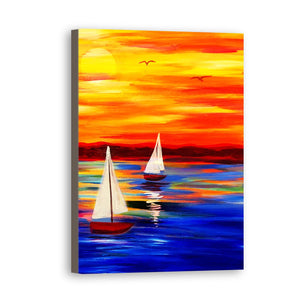 Sunset Hand Painted Oil Painting / Canvas Wall Art UK HD06762