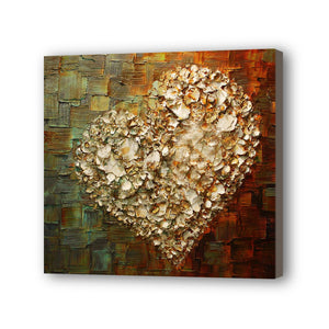 Heart Hand Painted Oil Painting / Canvas Wall Art UK HD06766