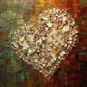 Heart Hand Painted Oil Painting / Canvas Wall Art UK HD06766