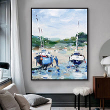 Load image into Gallery viewer, New Boat Hand Painted Oil Painting / Canvas Wall Art HD06808
