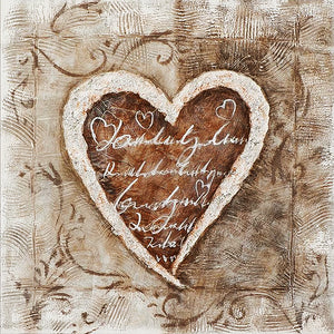 Heart Hand Painted Oil Painting / Canvas Wall Art HD06827