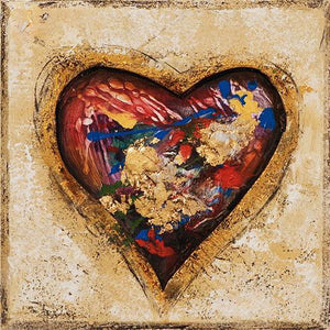 Heart Hand Painted Oil Painting / Canvas Wall Art UK HD06836