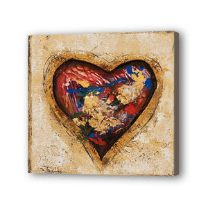 Heart Hand Painted Oil Painting / Canvas Wall Art HD06836