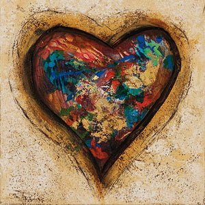 Heart Hand Painted Oil Painting / Canvas Wall Art HD06851