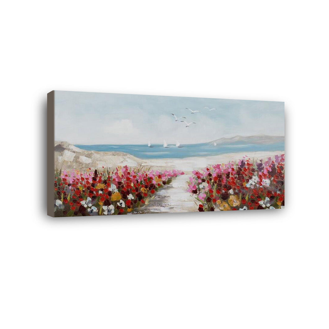 Beach Hand Painted Oil Painting / Canvas Wall Art HD06893