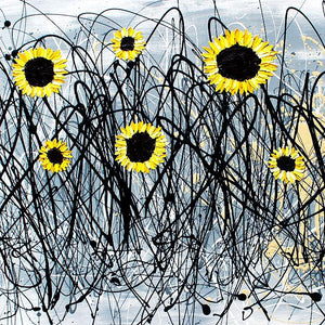 Sunflower Hand Painted Oil Painting / Canvas Wall Art UK HD06967