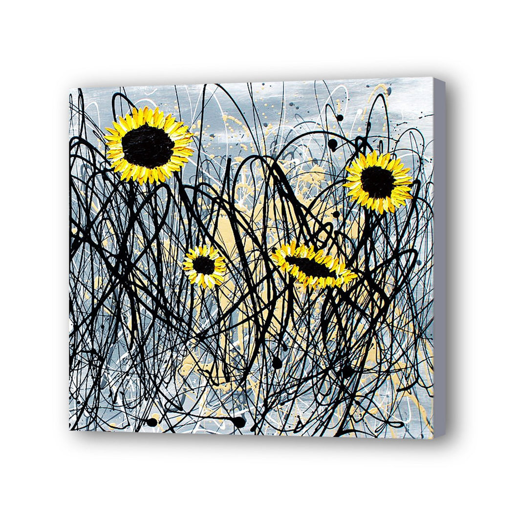 Sunflower Hand Painted Oil Painting / Canvas Wall Art UK HD06968