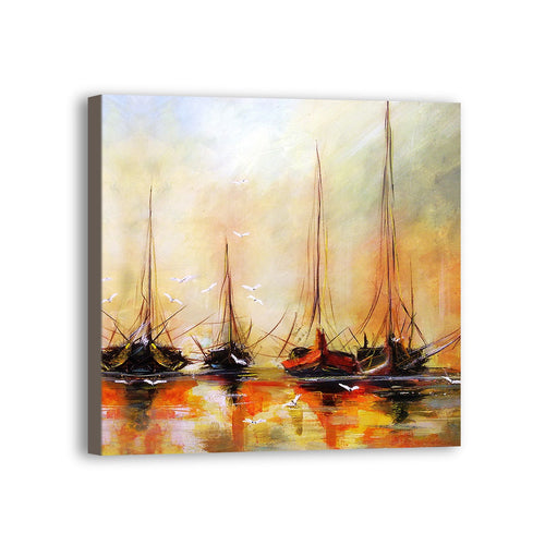 Boat Hand Painted Oil Painting / Canvas Wall Art UK HD07013