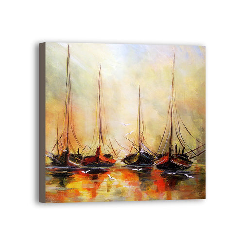 Boat Hand Painted Oil Painting / Canvas Wall Art UK HD07014