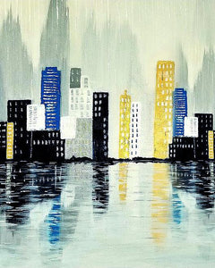 City Hand Painted Oil Painting / Canvas Wall Art UK HD07051