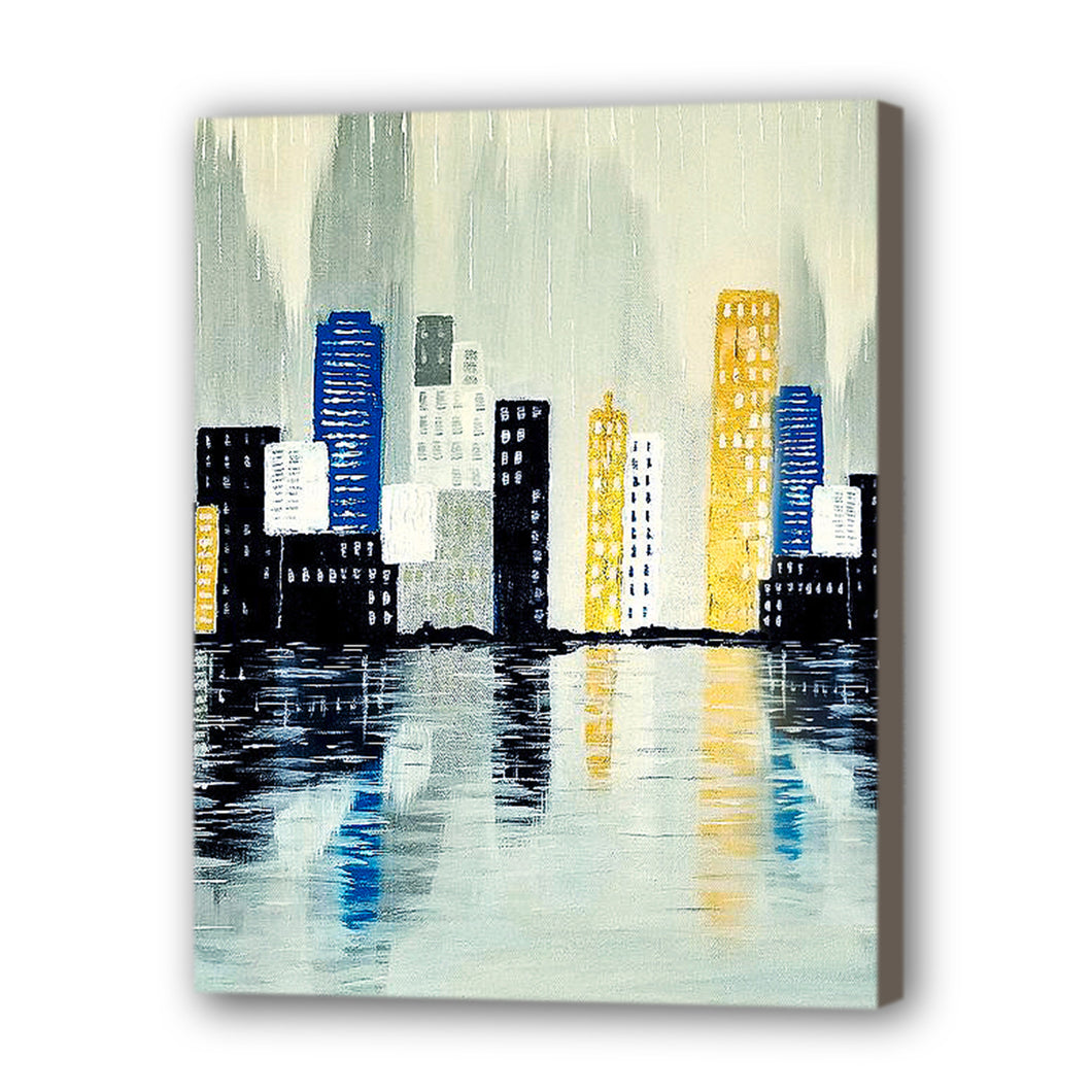 City Hand Painted Oil Painting / Canvas Wall Art HD07051