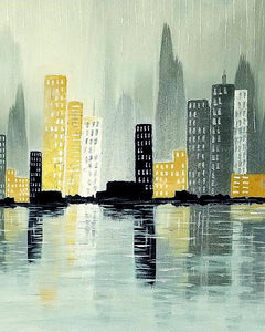 City Hand Painted Oil Painting / Canvas Wall Art UK HD07052