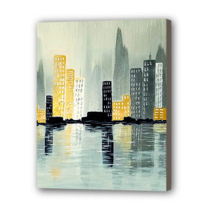 City Hand Painted Oil Painting / Canvas Wall Art HD07052