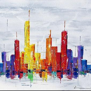 City Hand Painted Oil Painting / Canvas Wall Art UK HD07062