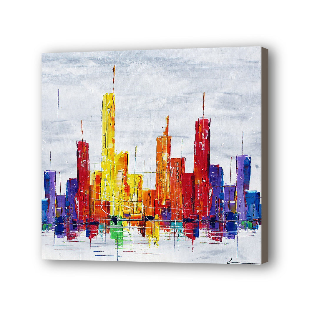 City Hand Painted Oil Painting / Canvas Wall Art HD07062
