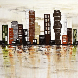 City Hand Painted Oil Painting / Canvas Wall Art UK HD07067