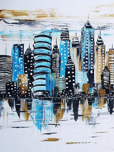 City Hand Painted Oil Painting / Canvas Wall Art UK HD07083