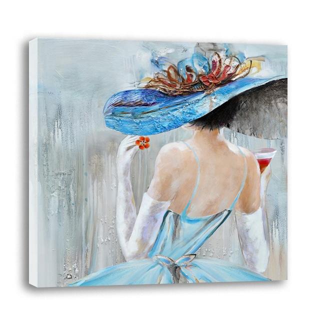 Woman Hand Painted Oil Painting / Canvas Wall Art UK HD07091