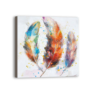 Feather Hand Painted Oil Painting / Canvas Wall Art UK HD07095