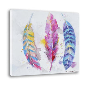 Feather Hand Painted Oil Painting / Canvas Wall Art UK HD07096