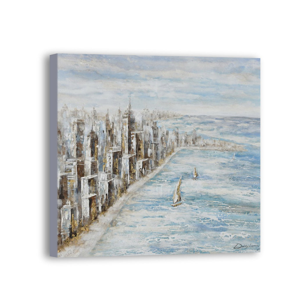 City Hand Painted Oil Painting / Canvas Wall Art UK HD07115