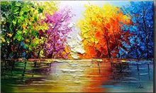 Load image into Gallery viewer, Forest Hand Painted Oil Painting / Canvas Wall Art UK HD07143
