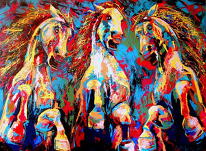Horse Hand Painted Oil Painting / Canvas Wall Art UK HD07179