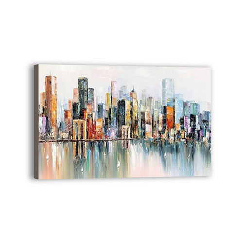 City Hand Painted Oil Painting / Canvas Wall Art UK HD07230