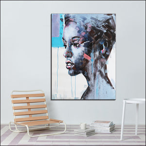 Woman Hand Painted Oil Painting / Canvas Wall Art HD07328