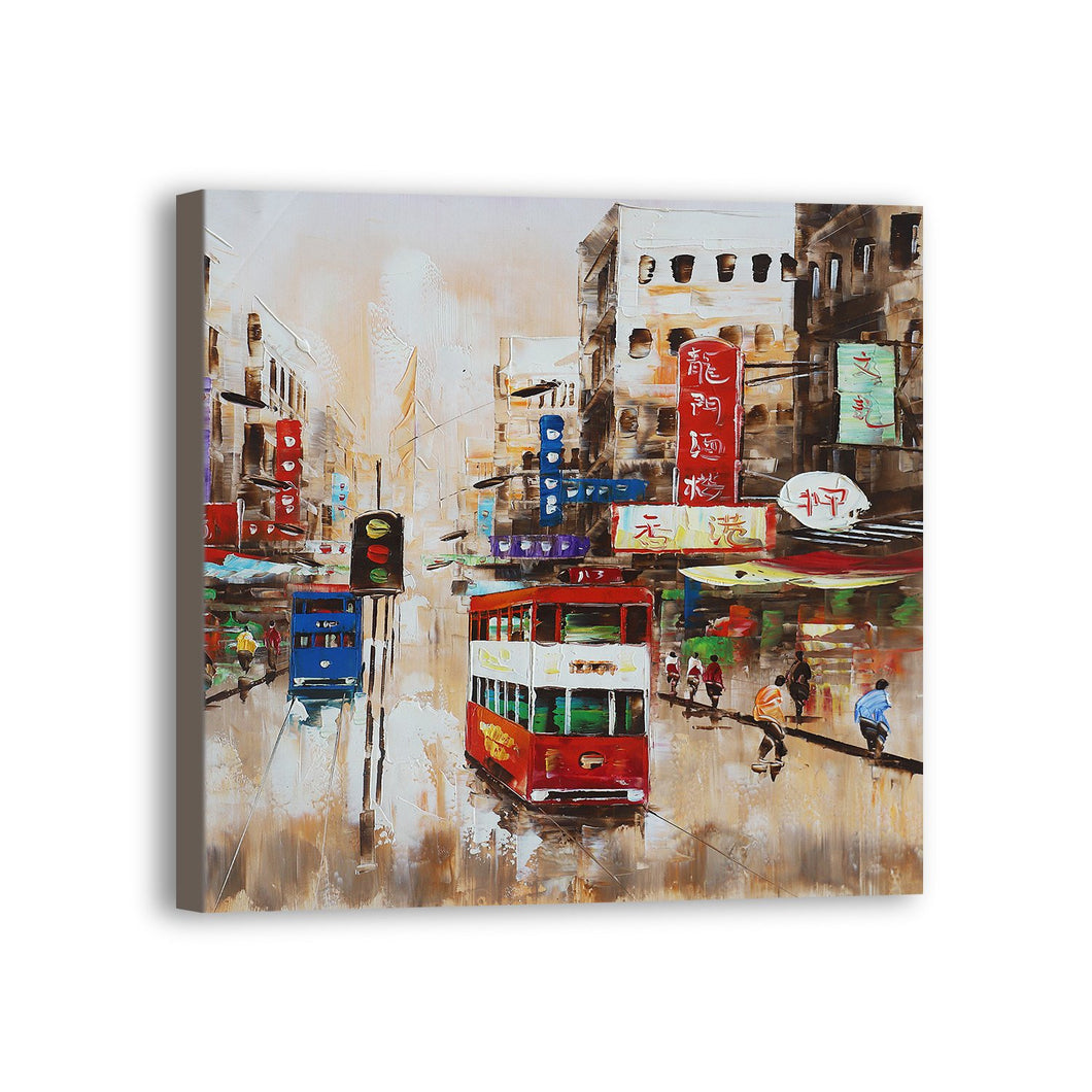 Bus Hand Painted Oil Painting / Canvas Wall Art UK HD07333