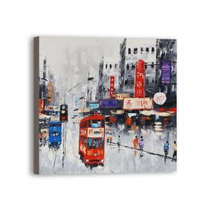 Bus Hand Painted Oil Painting / Canvas Wall Art UK HD07334
