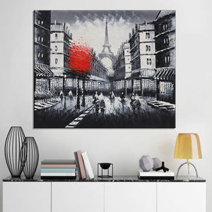 New Eiffel Tower Hand Painted Oil Painting / Canvas Wall Art HD07335