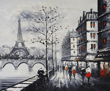 Load image into Gallery viewer, Eiffel Tower Hand Painted Oil Painting / Canvas Wall Art UK HD07336
