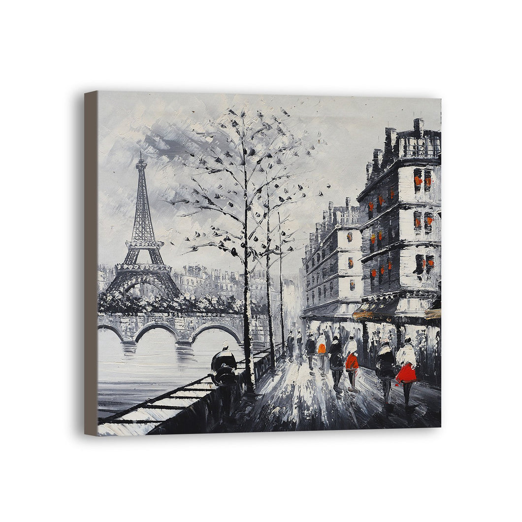 Eiffel Tower Hand Painted Oil Painting / Canvas Wall Art UK HD07336