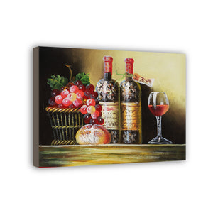 Wine Hand Painted Oil Painting / Canvas Wall Art HD07351