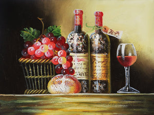 Wine Hand Painted Oil Painting / Canvas Wall Art UK HD07351