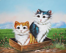 Load image into Gallery viewer, Cat Hand Painted Oil Painting / Canvas Wall Art UK HD07368
