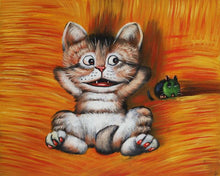 Load image into Gallery viewer, Cat Hand Painted Oil Painting / Canvas Wall Art UK HD07369
