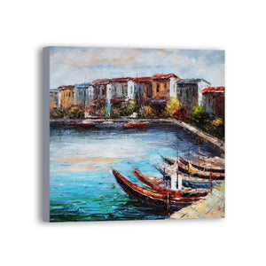 Boat Hand Painted Oil Painting / Canvas Wall Art UK HD07381