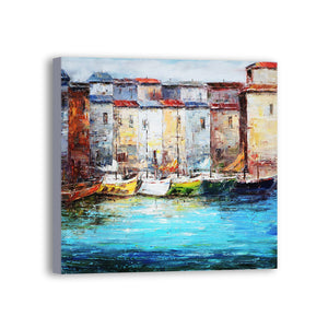 Boat Hand Painted Oil Painting / Canvas Wall Art UK HD07382