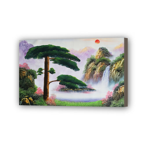 Waterfall Hand Painted Oil Painting / Canvas Wall Art UK HD07394