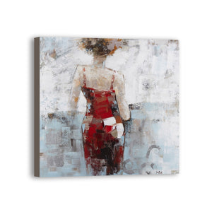 Woman Hand Painted Oil Painting / Canvas Wall Art UK HD07445