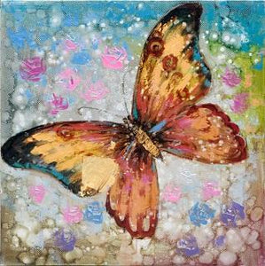 Butterfly Hand Painted Oil Painting / Canvas Wall Art UK HD07466