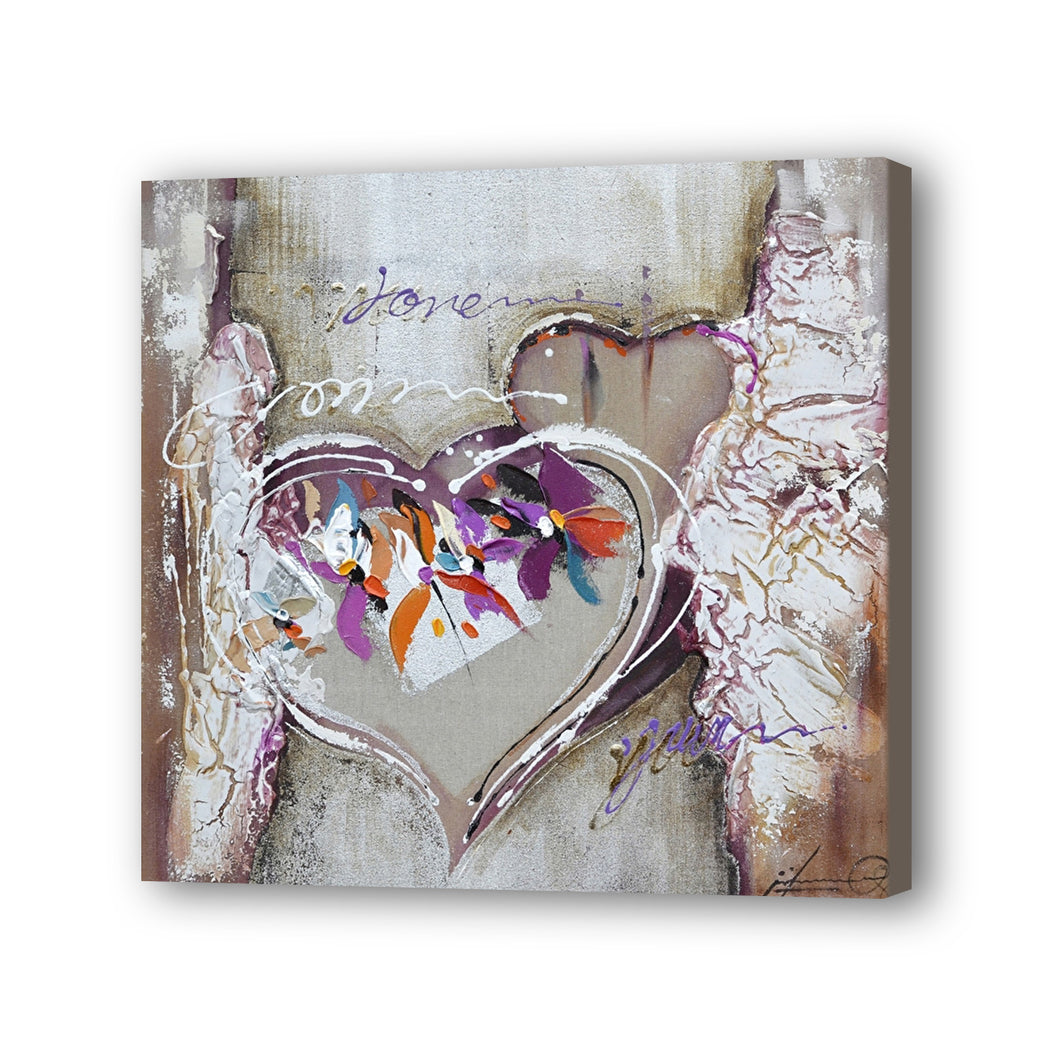 Heart Hand Painted Oil Painting / Canvas Wall Art HD07484