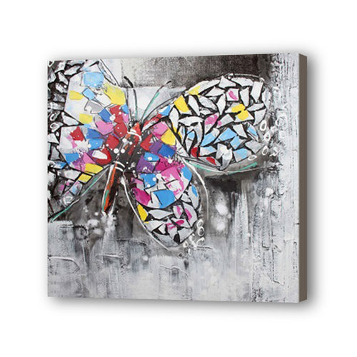 Butterfly Hand Painted Oil Painting / Canvas Wall Art UK HD07508
