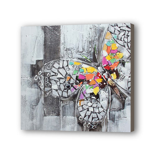 Butterfly Hand Painted Oil Painting / Canvas Wall Art UK HD07509