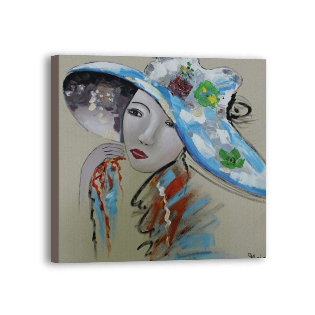 Woman Hand Painted Oil Painting / Canvas Wall Art UK HD07512